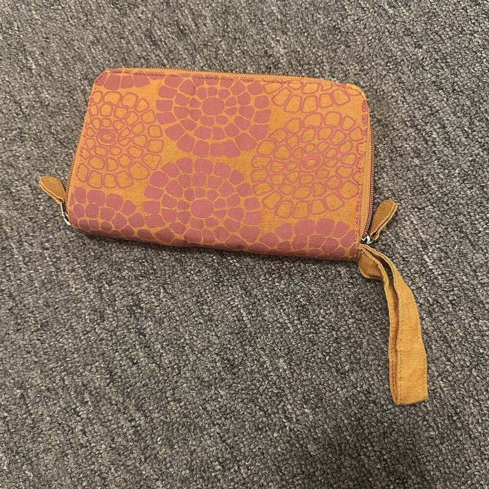 Malia Designs zip-around wallet wristlet Orange Pink Cambodia